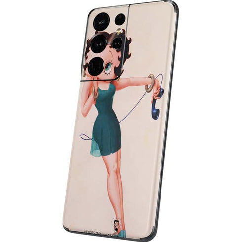 Betty Boop On the Phone Galaxy S21 Ultra 5G Skin